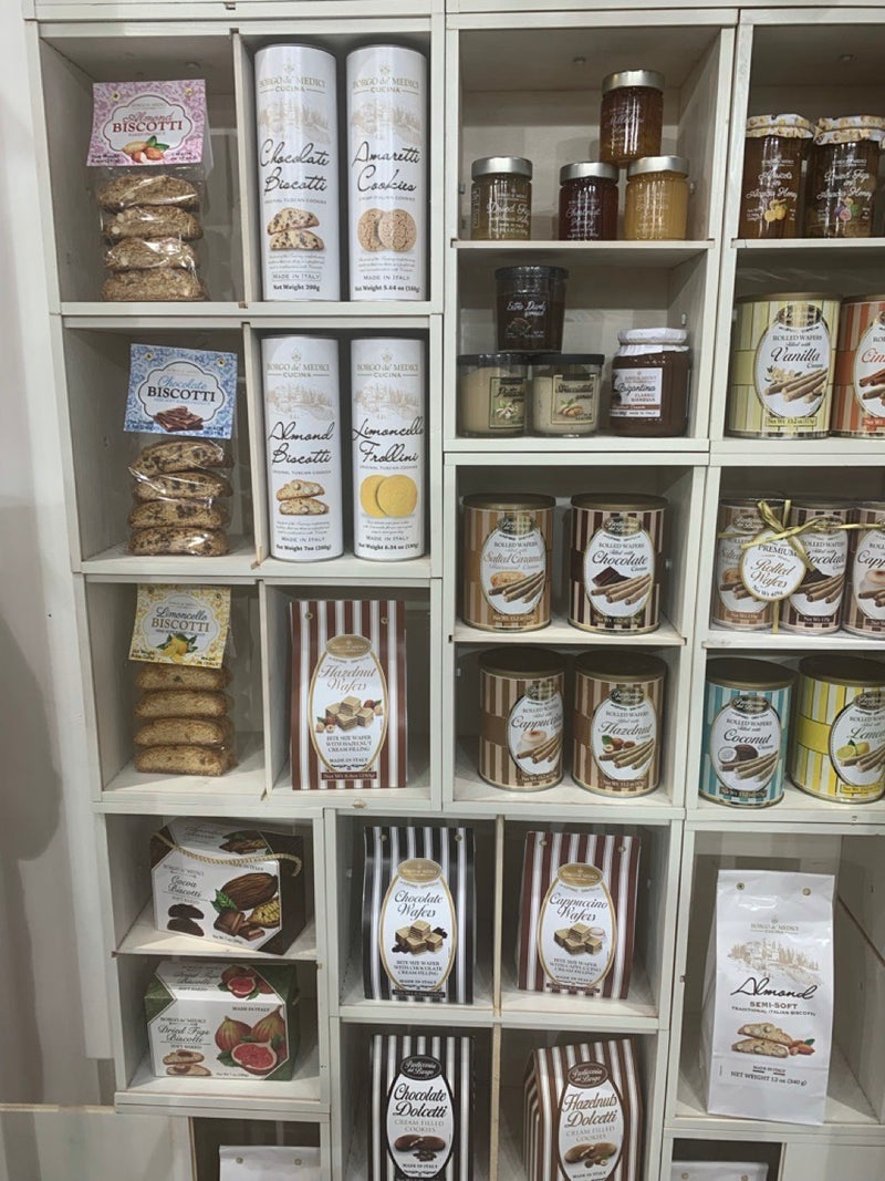 Tuscan biscotti and tins, May 2022