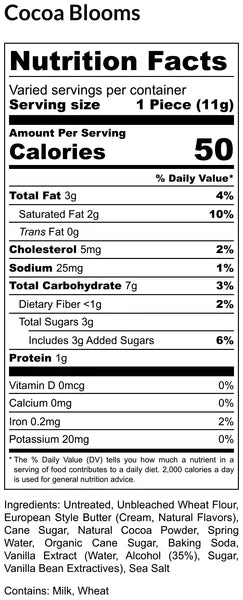 Cocoa Bloom Cookies, True Delicious, 6 oz