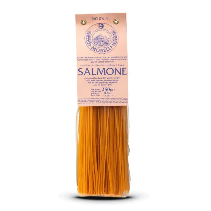 Organic Salmon Tagliolini, Morelli, 8.8 oz