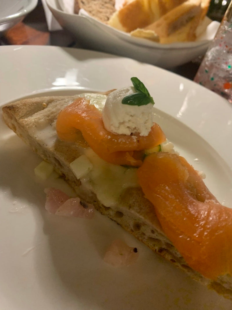 Smoked salmon on toast, Tuscany, May 2022