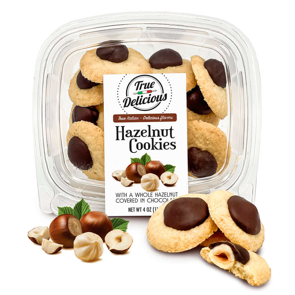 Hazelnut Chocolate Kiss Cookies, True Delicious, 4 oz