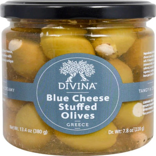 Blue Cheese Stuffed Olives Divina 13oz