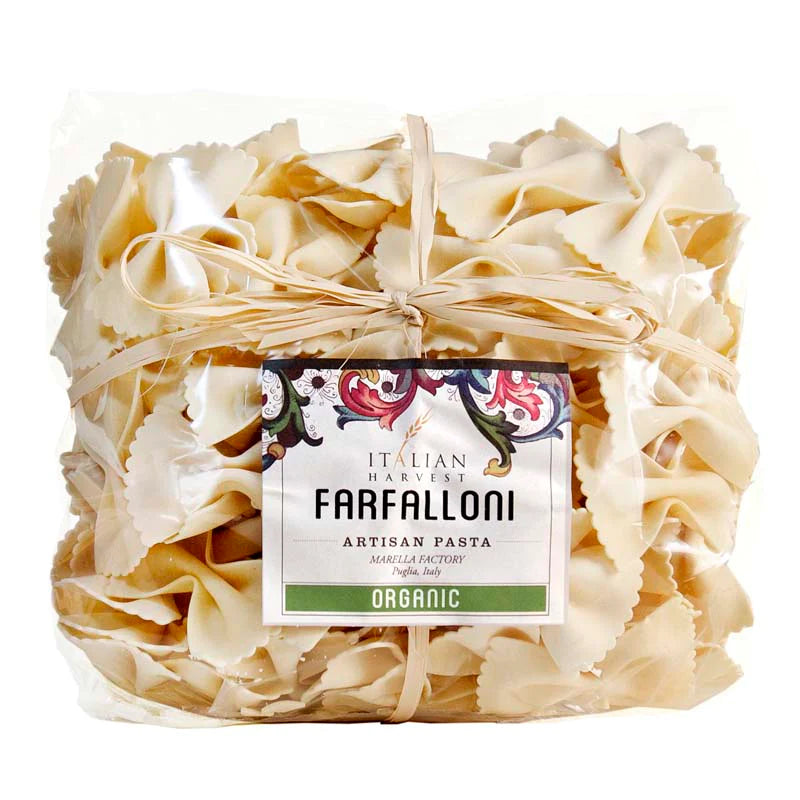 Farfalloni, Organic Large Handmade Bowtie Pasta, Marella, 1.1 lbs.