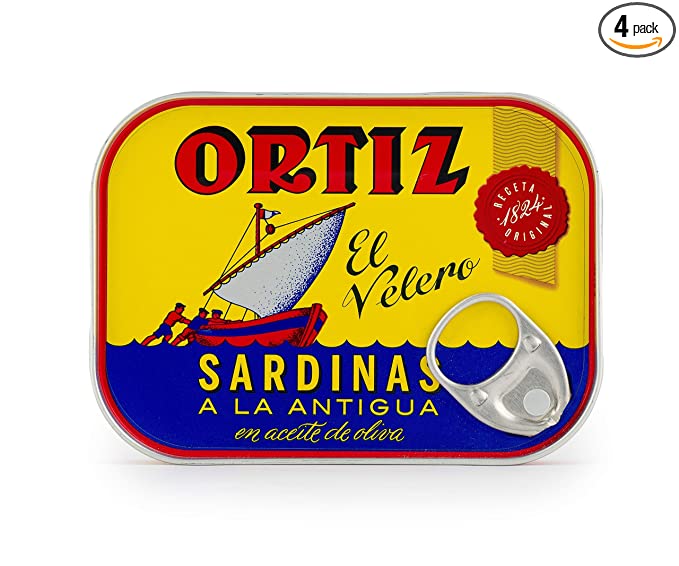 SARDINES A LA ANTIGUA IN OLIVE OIL - SKIN ON W/ HERBS (CAN), 4.95 oz