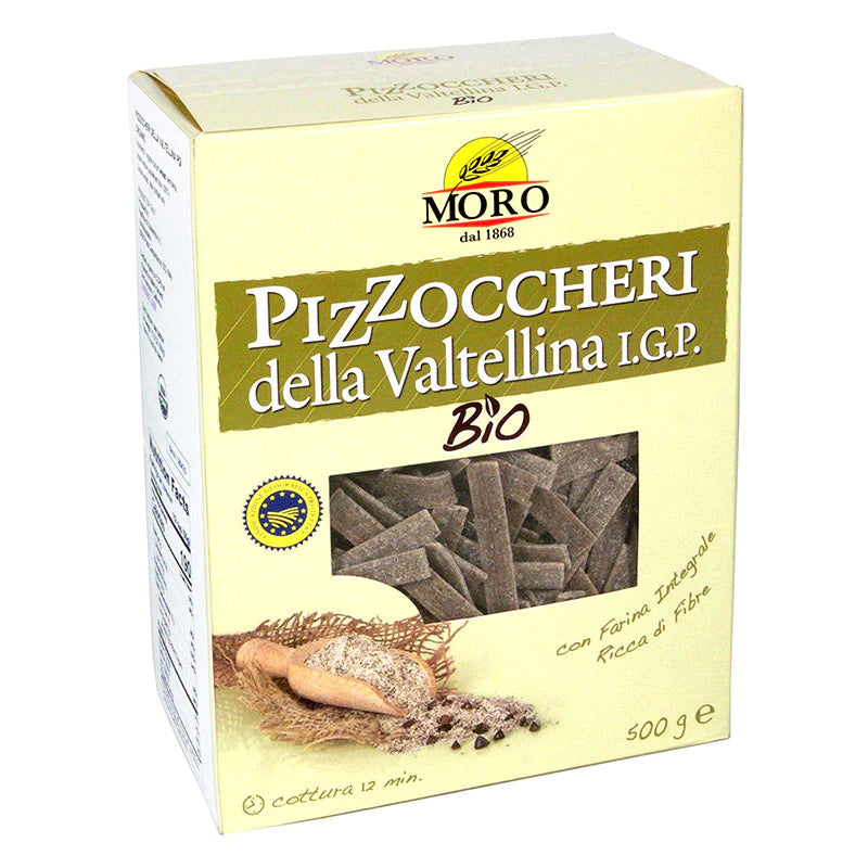 Pizzoccheri Buckwheat Pasta by Carlo Moro, Box: Organic, 1.1 lb