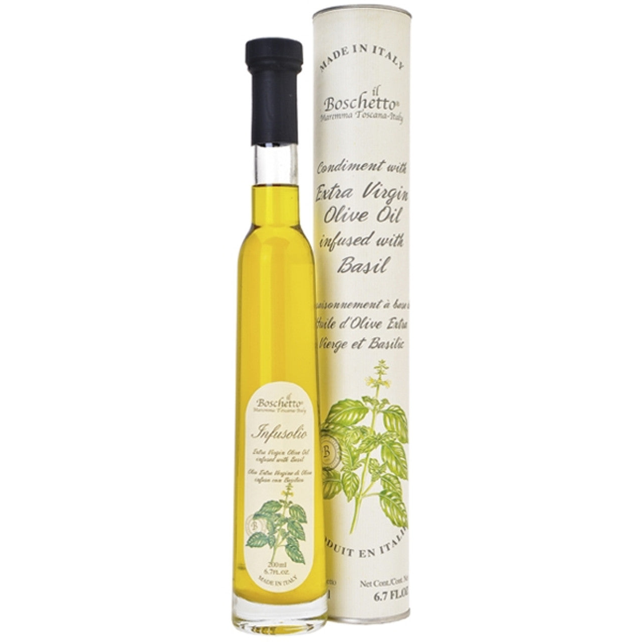 Basil Infused Extra Virgin Olive Oil, Il Boschetto 6.76 oz