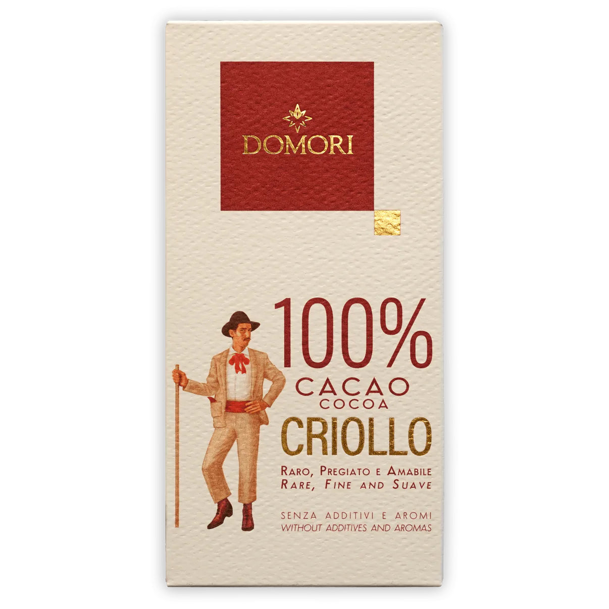 DOMORI CRIOLLO 100% SINGLE ORIGIN CHOCOLATE BAR 50 G